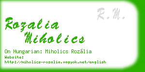 rozalia miholics business card